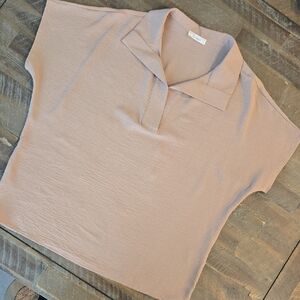 Chic Women's Blouse in Soft Tan